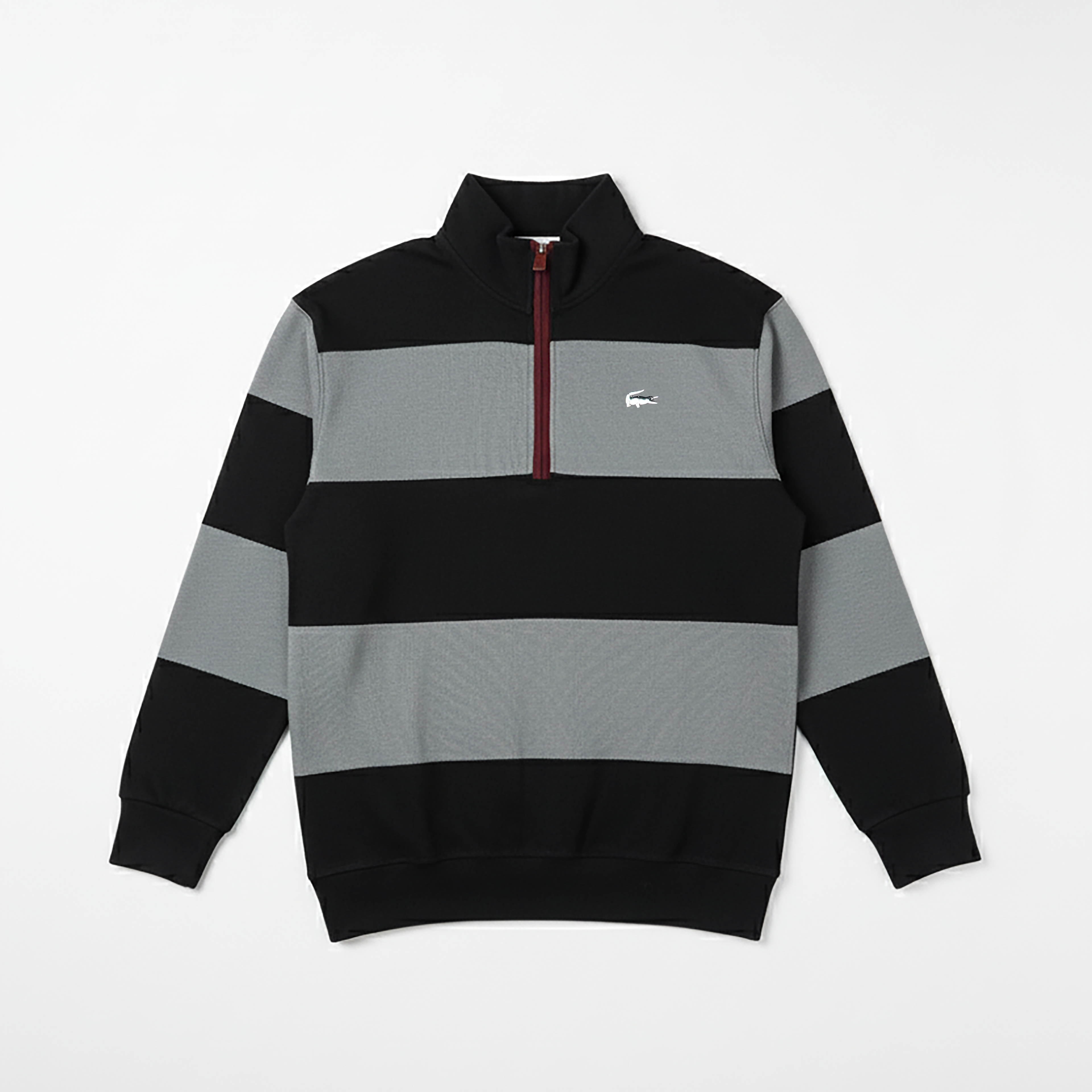 LACOSTE HALF ZIPPER METAL LOGO SWEATSHIRT