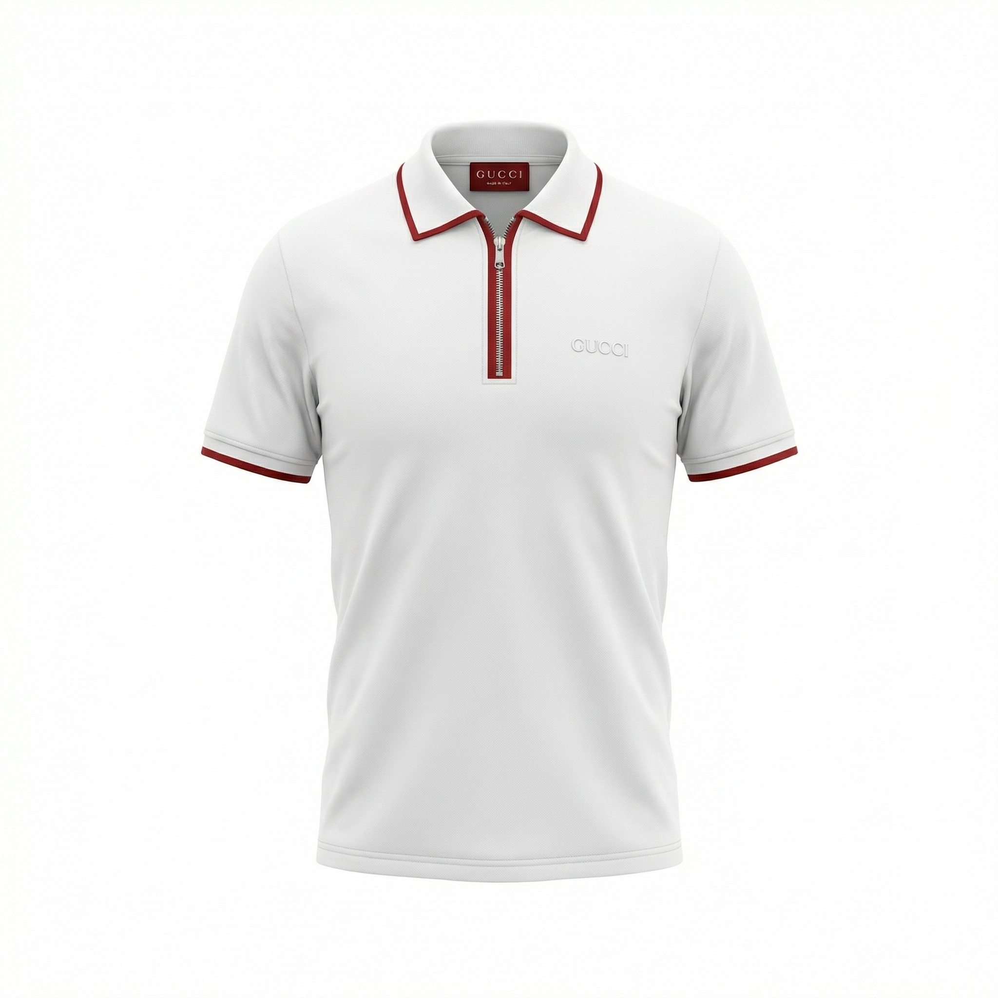GUCCI polo shirt with embroidery logo white