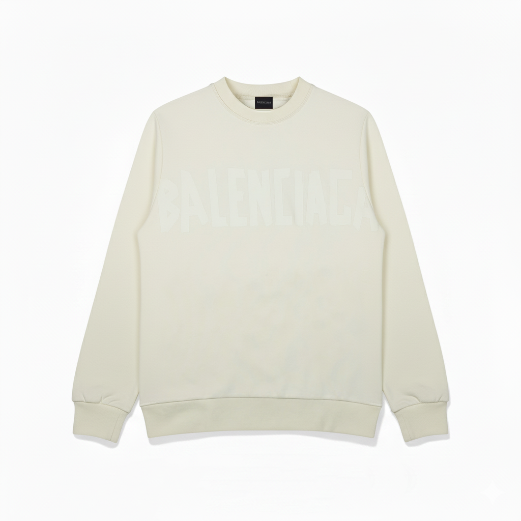 BALENCIAGA TAPE TYPE SWEATSHIRT CRÈME