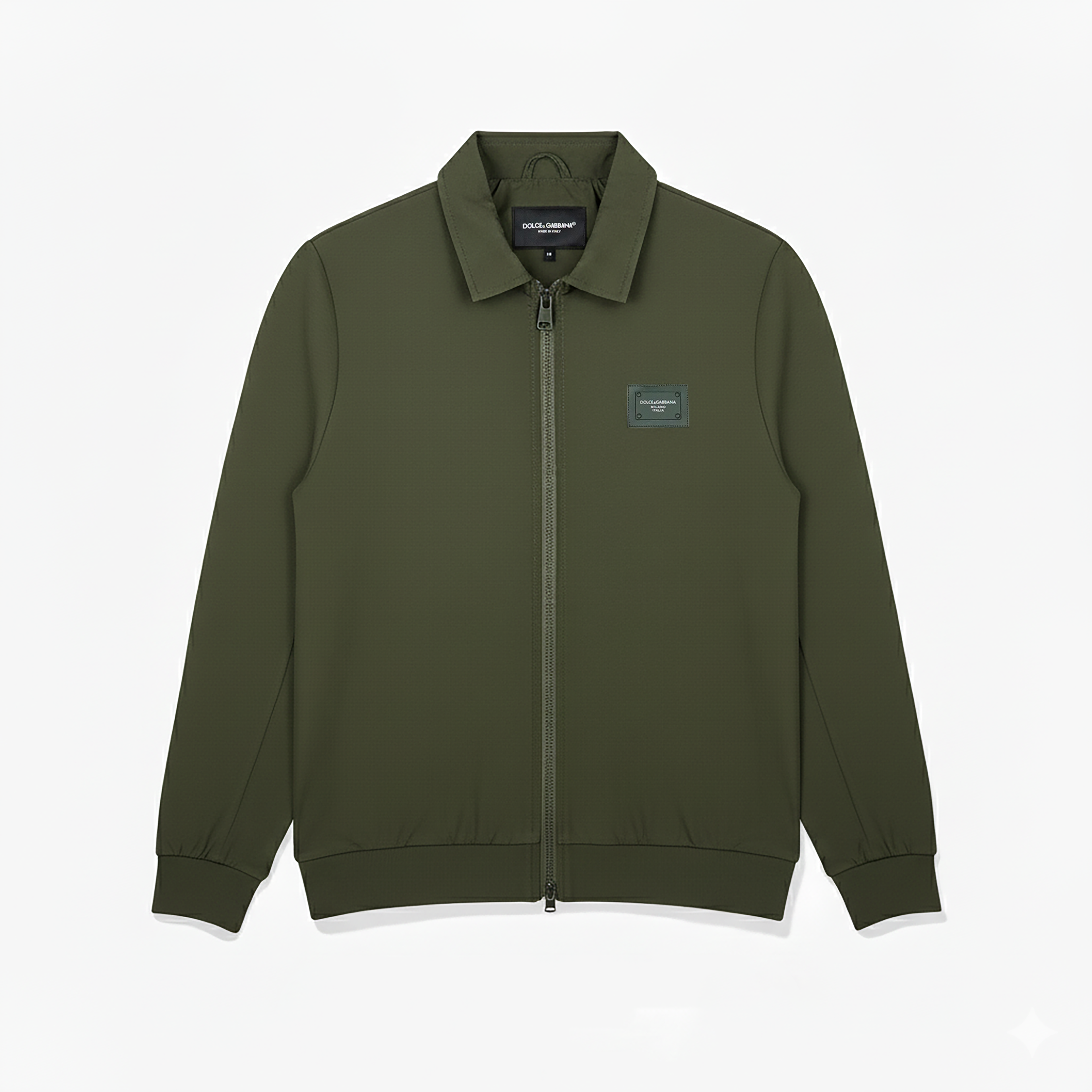 DOLCE&GABBANA Wool canvas jacket Olive