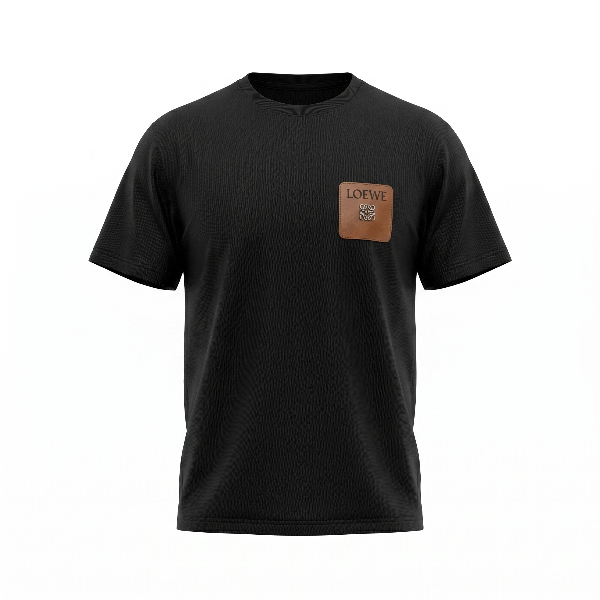 LOEWE Leather Embroidered Logo T-shirt Black