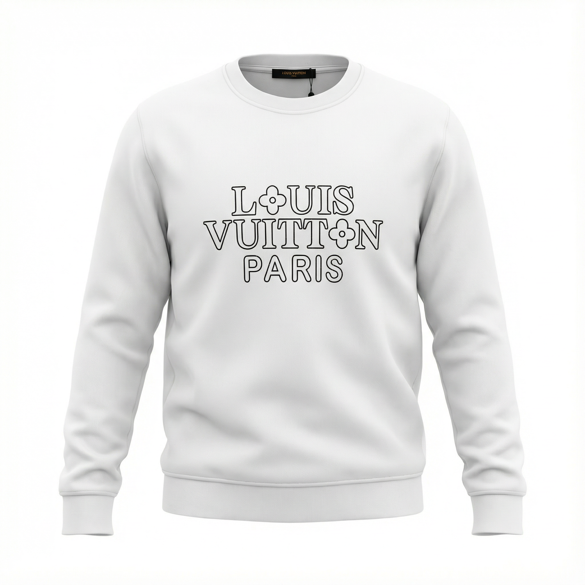 LOUIS VUTTION JAQUARD SWEATSHIRT WHITE