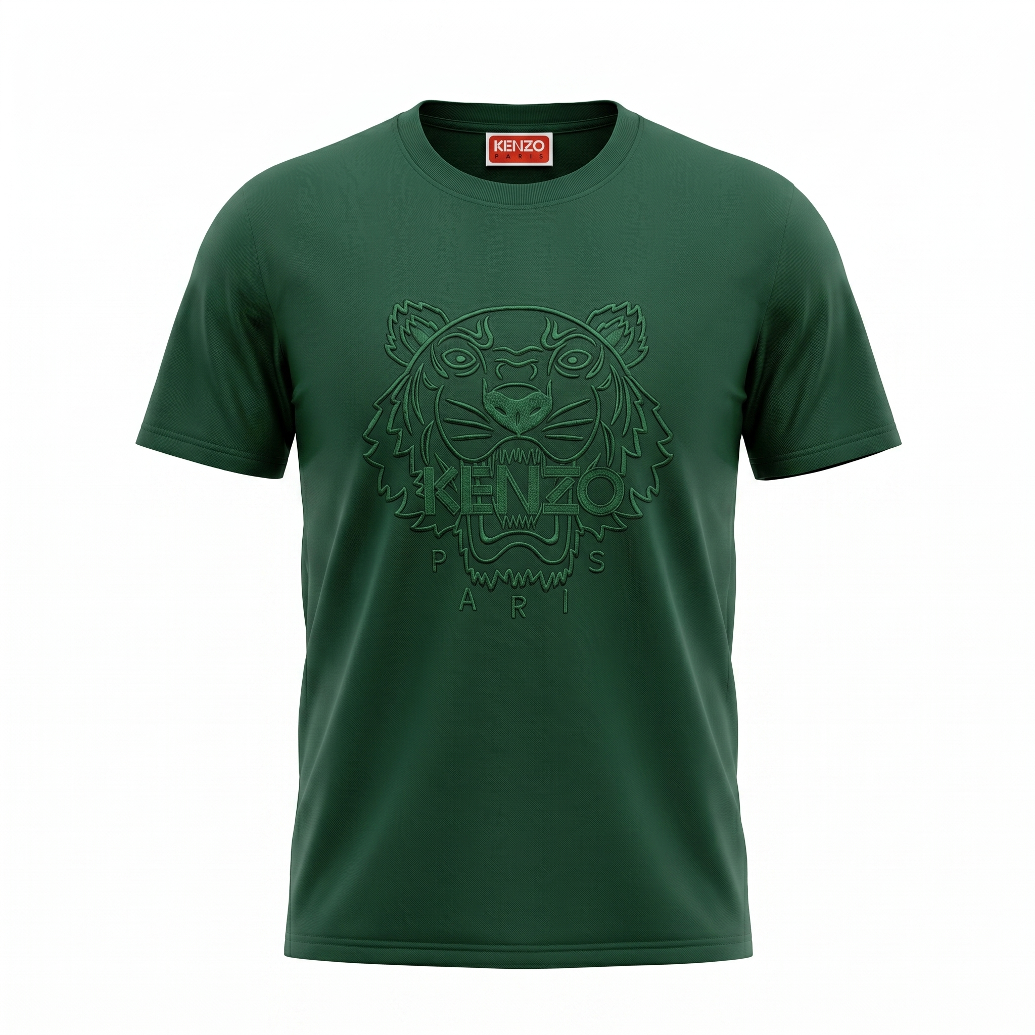 Kenzo Embroidered Tiger Logo T-Shirt - Green