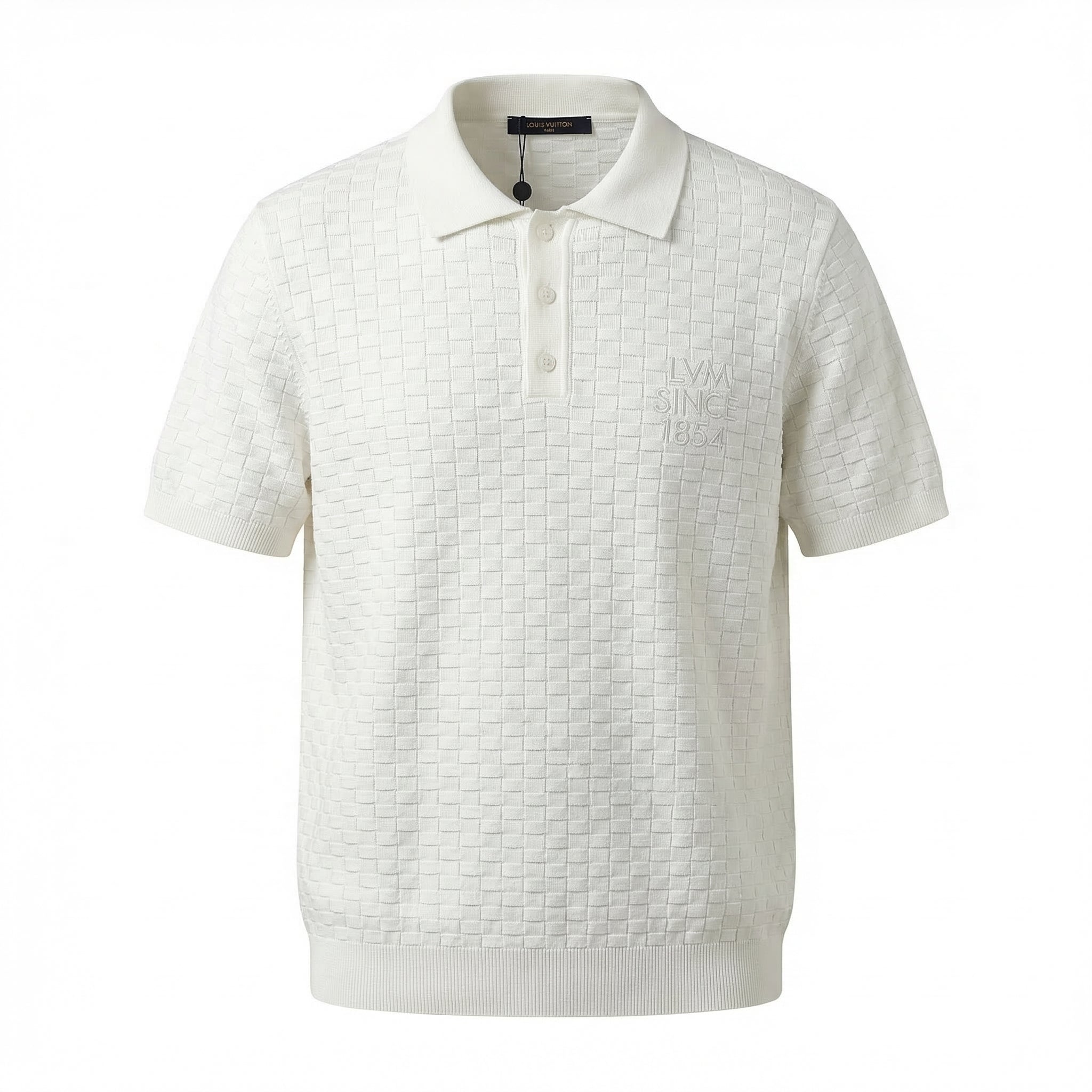 LOUIS VUTTION Damier Signature Knitted Polo Shirt