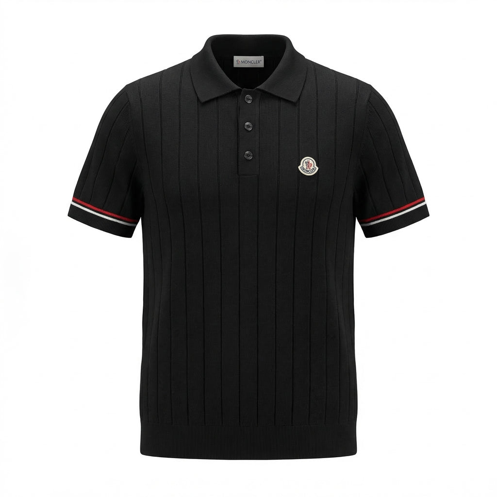 Moncler logo-plaque polo knitted shirt
