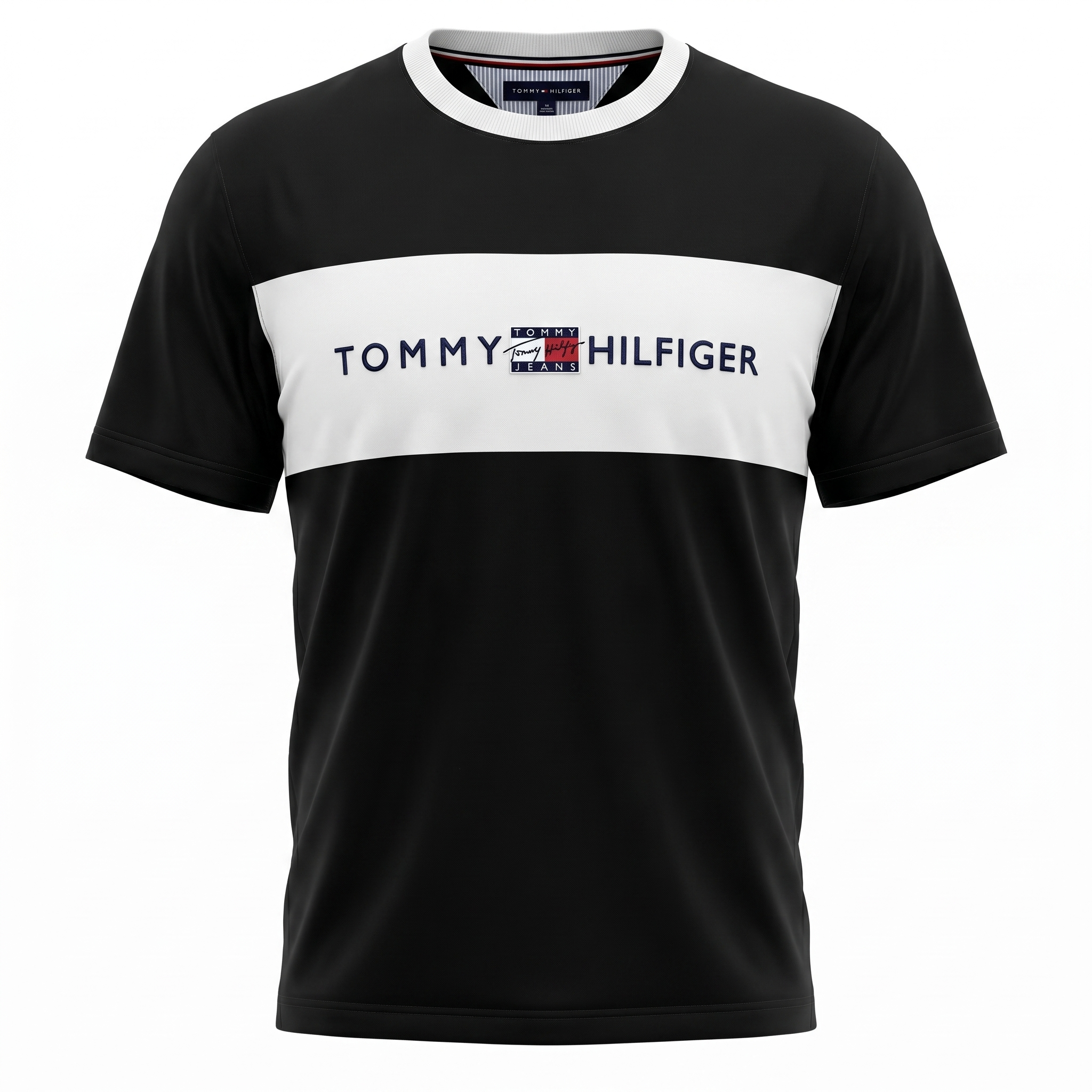 Tommy Hilfiger Logo Flag T-shirt Black
