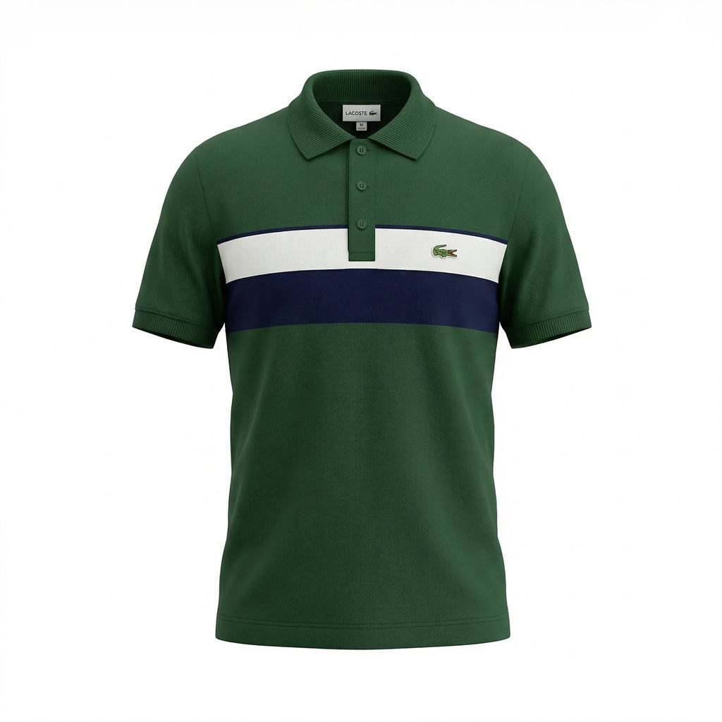 Lacoste Colour Block Golf Polo Shirt Green