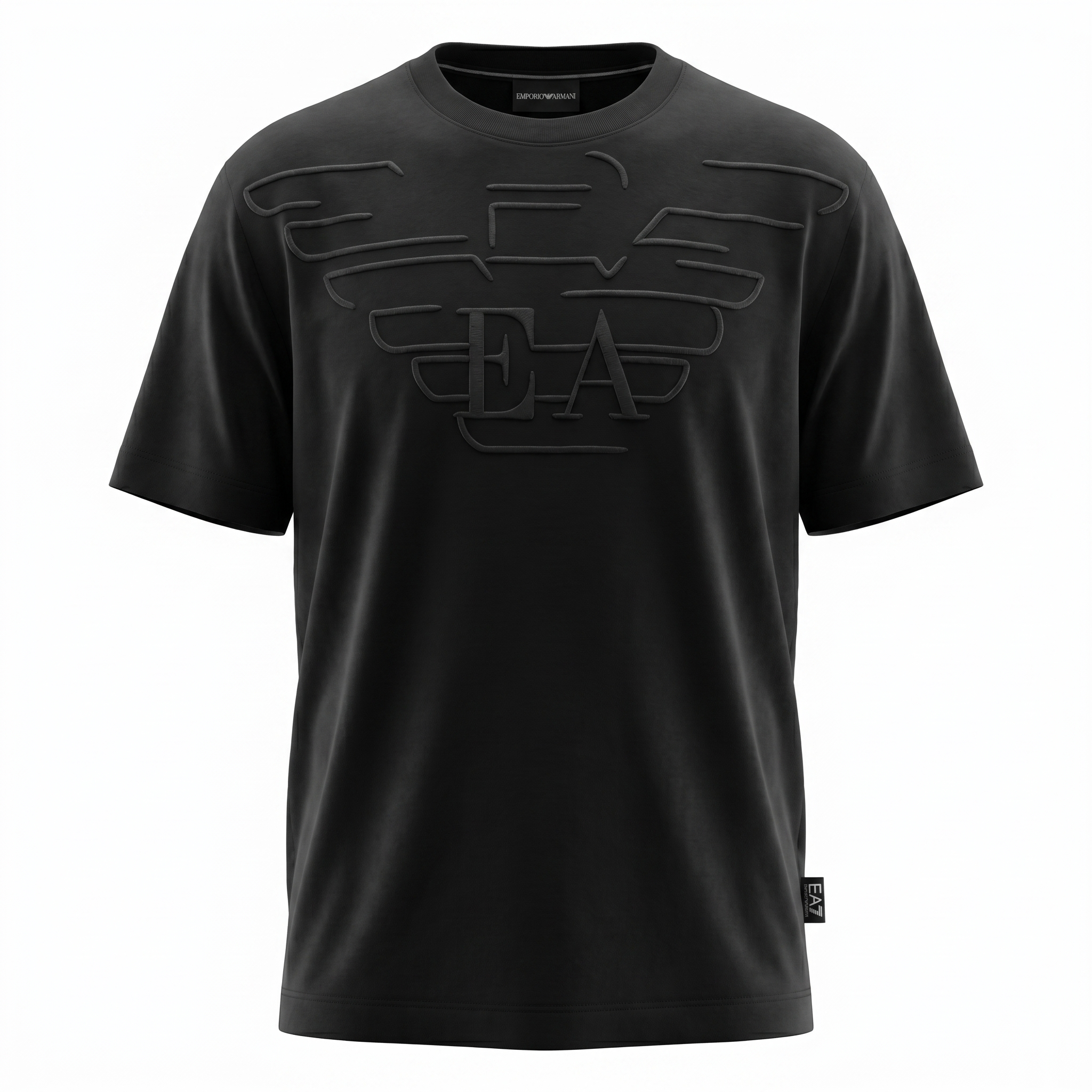EMPORIO ARMANI  T-SHIRT IN HEAVY JERSEY WITH DOMED EAGLE