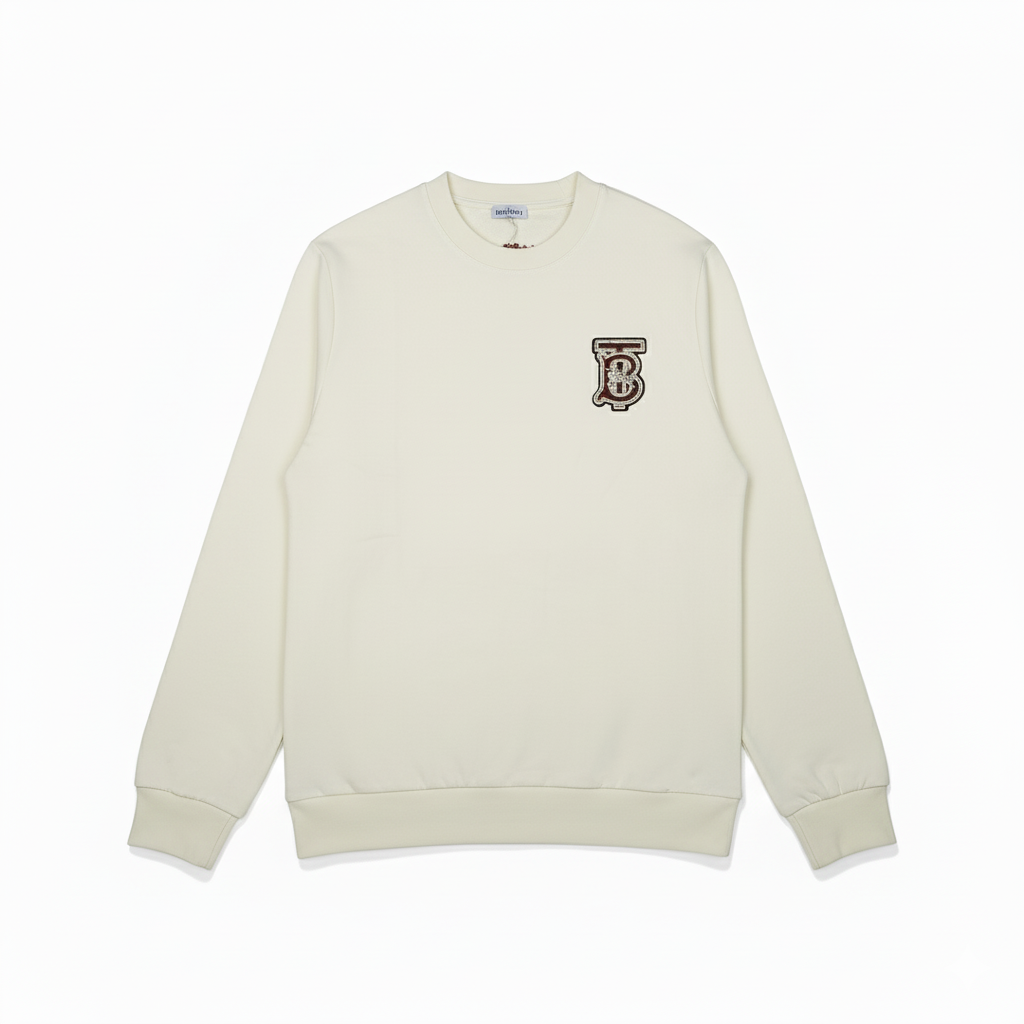BURBERRY EMBROIDERED LOGO SWEATSHIRT