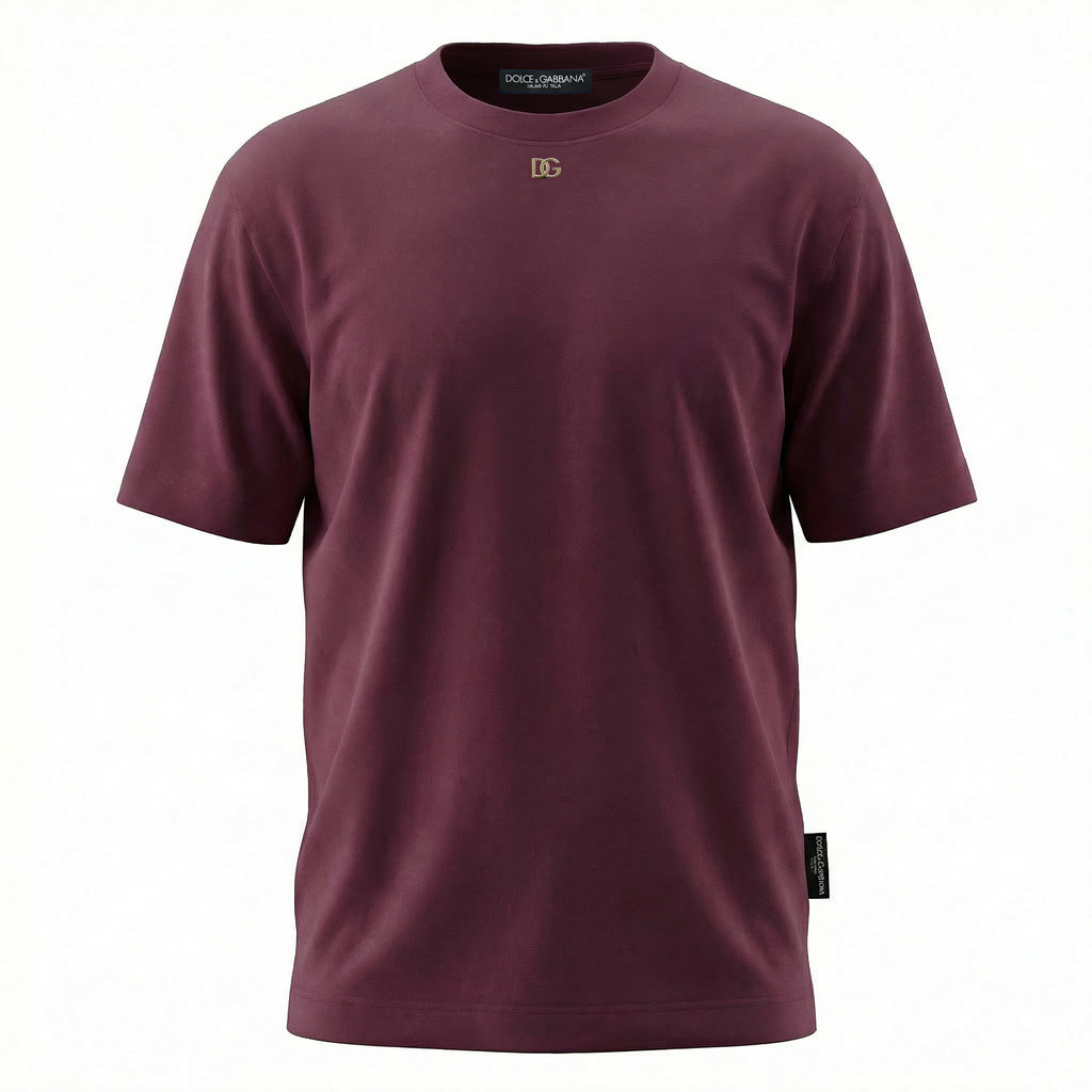 DOLCE & GABBANA METAL DG LOGO PURBLE TEE