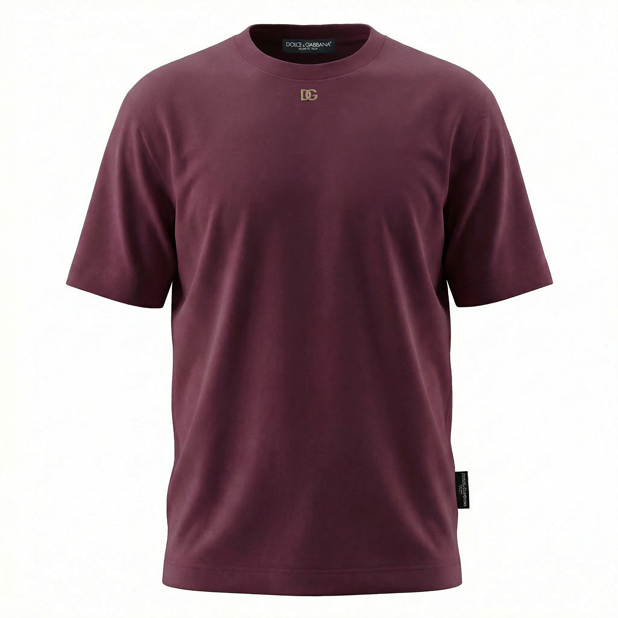 DOLCE & GABBANA METAL DG LOGO PURBLE TEE