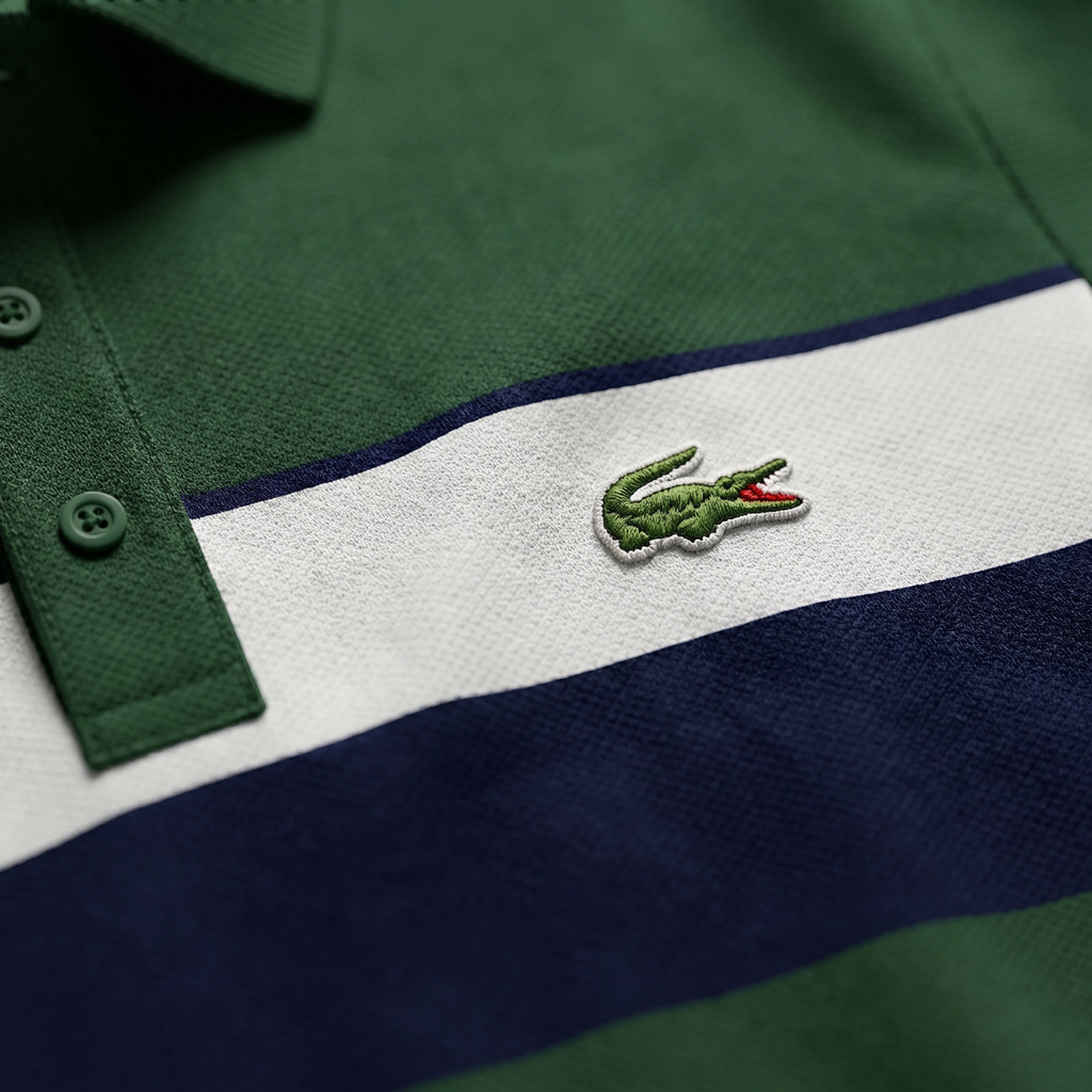 Lacoste Colour Block Golf Polo Shirt Green