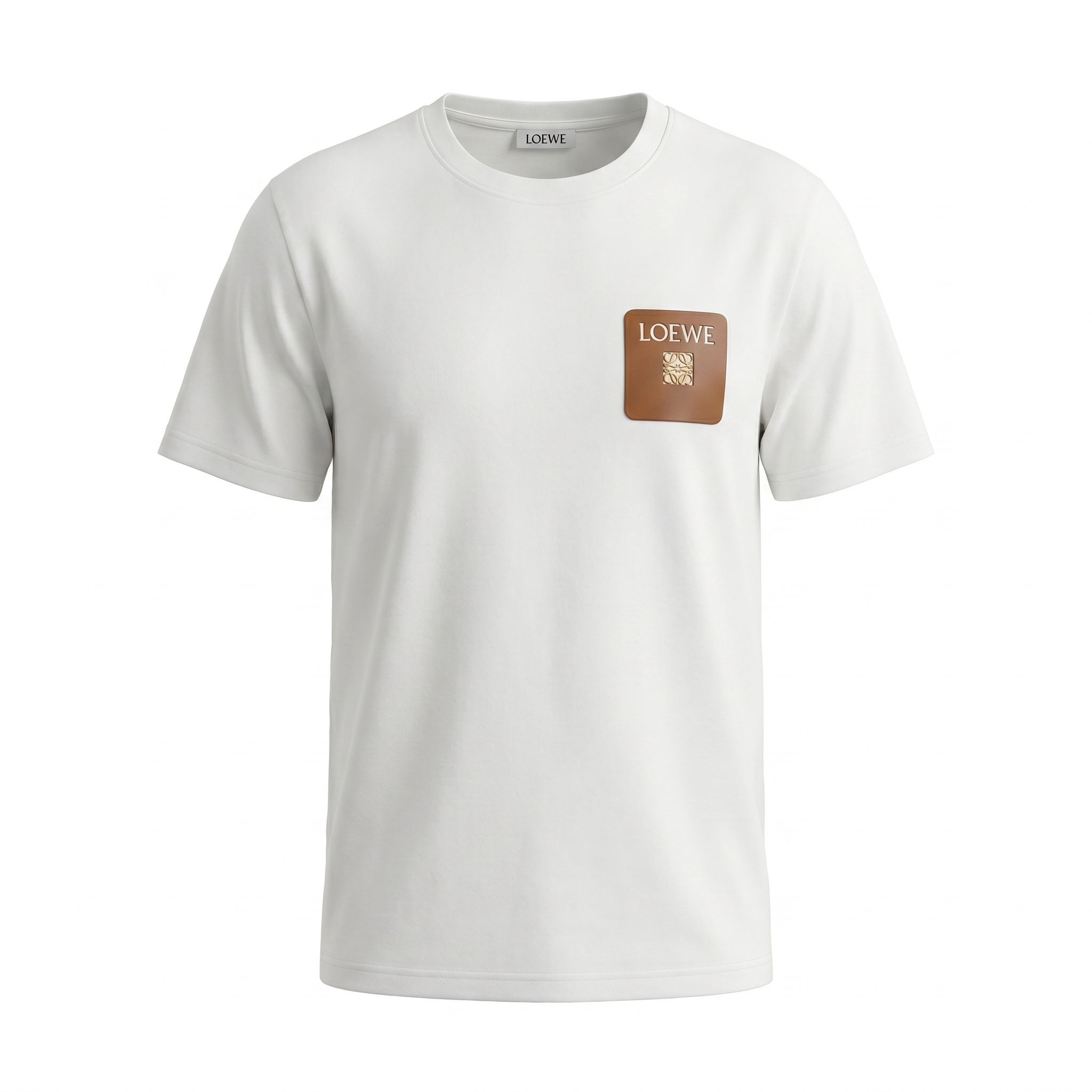 LOEWE Leather Embroidered Logo T-shirt White