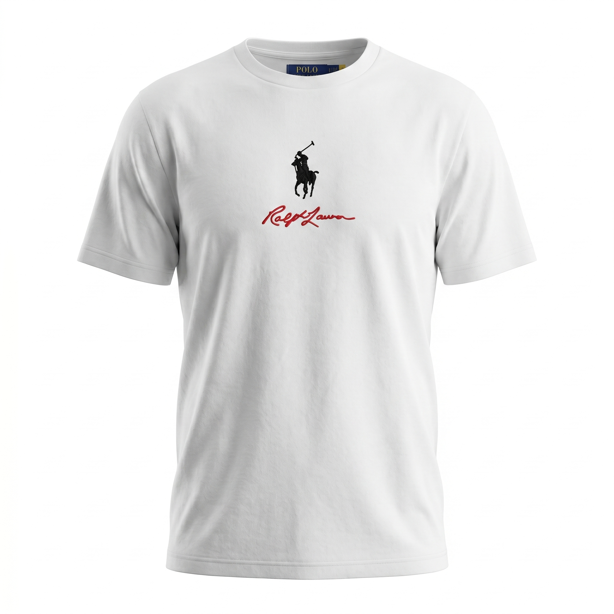 POLO RALPH EMPROIDERD LOGO T-SHIRT WHITE